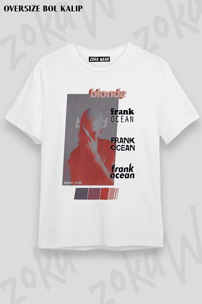 ZOKAWEAR Μπλουζάκι με στάμπα Unisex Oversize Frank Ocean 4 Design