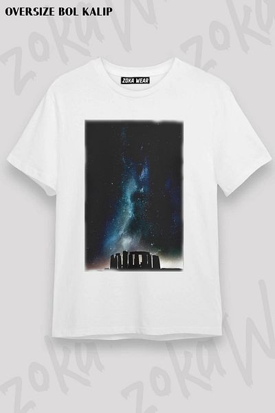 ZOKAWEAR Μπλουζάκι με στάμπα Unisex Oversize Stonehenge v2 Design