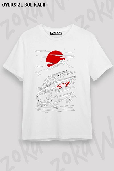 ZOKAWEAR Μπλουζάκι με στάμπα Unisex Oversize Nissan Silvia S13 Design
