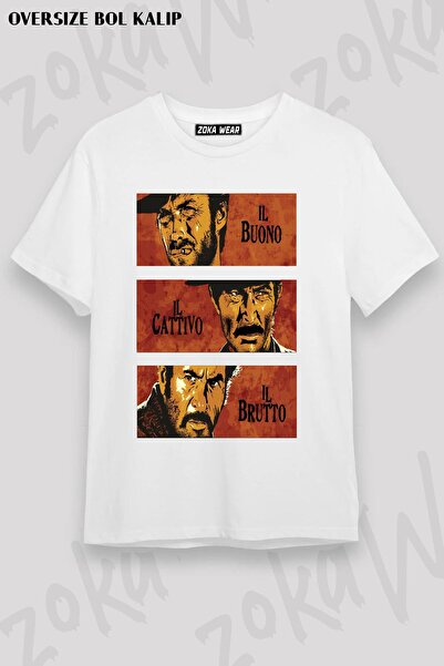 ZOKAWEAR Μπλουζάκι με στάμπα Unisex Oversize "The Good, The Bad, And The Ugly".