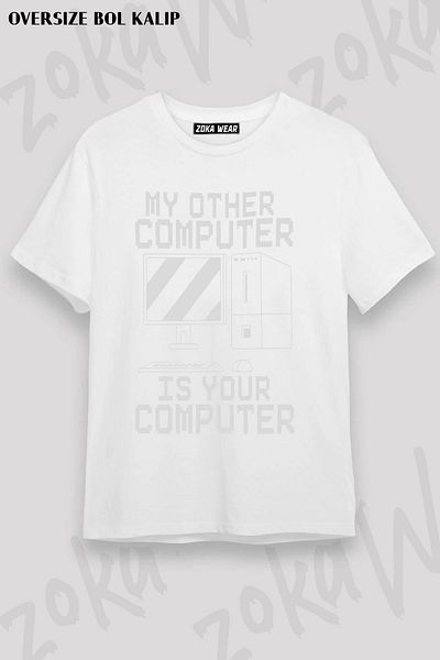 ZOKAWEAR Μπλουζάκι με στάμπα Unisex Oversize Hacker Computer Design