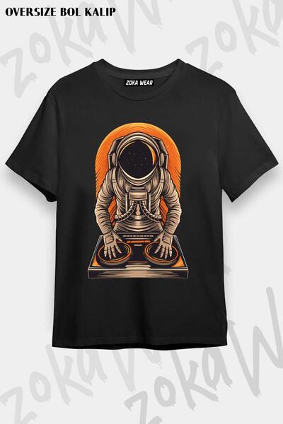 ZOKAWEAR Μπλουζάκι με στάμπα Unisex Oversize dj astronaut Design