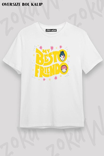 ZOKAWEAR Unisex Oversize kroj Mold Jjk My Besto Friendo Design Štampano Majica