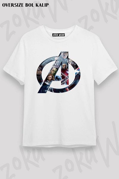 ZOKAWEAR Tricou unisex oversize cu imprimeu Avengers Avengers Design