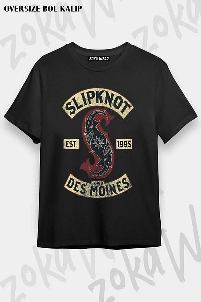 ZOKAWEAR Μπλουζάκι με στάμπα Unisex Oversize lowa Slipknot Design