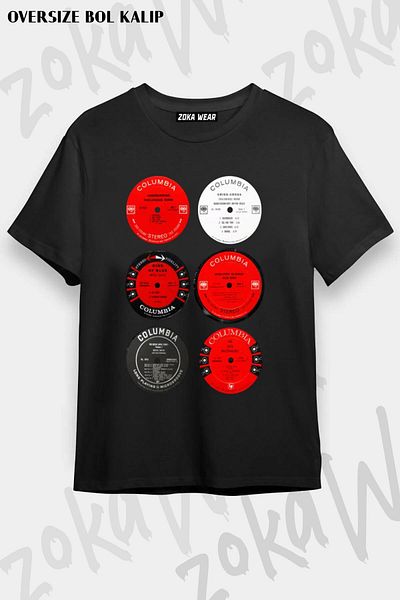 ZOKAWEAR Tricou unisex oversize cu imprimeu Miles Davis 3 Design