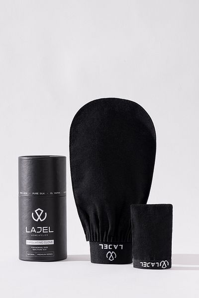 Lajel Premium Scrub and Facial Peeling Gloves - 100% Flausch Silk Normal Skin