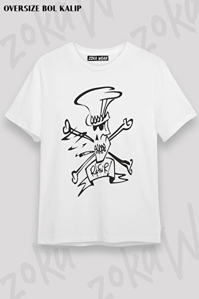 ZOKAWEAR تيشيرت مطبوع بتصميم Slash 2 مقاس كبير للجنسين