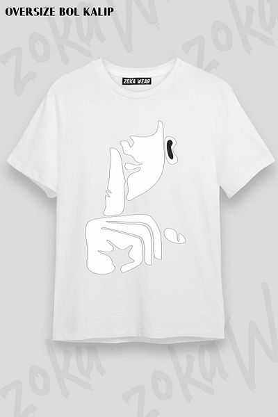 ZOKAWEAR Μπλουζάκι με στάμπα Unisex Oversize Mould Silence Design