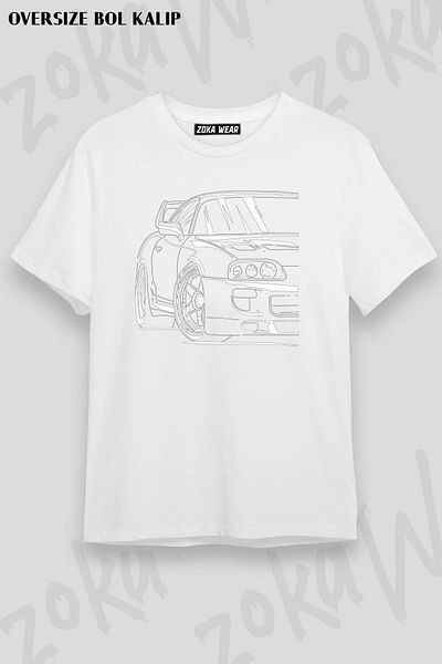 ZOKAWEAR Unisex Oversize Fit Καλύτερο μπλουζάκι με στάμπα Toyota Supra Design