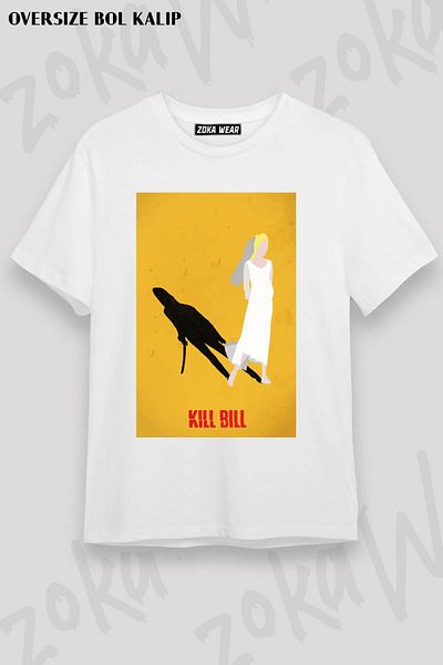 ZOKAWEAR Tricou unisex oversize cu imprimeu Kill Bill v2 Design