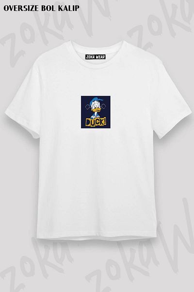 ZOKAWEAR Μπλουζάκι με στάμπα Unisex Oversize Fit Donad Duck Design