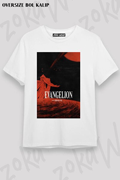 ZOKAWEAR Μπλουζάκι με στάμπα Evangelion Neon Genesis Design Unisex Oversize
