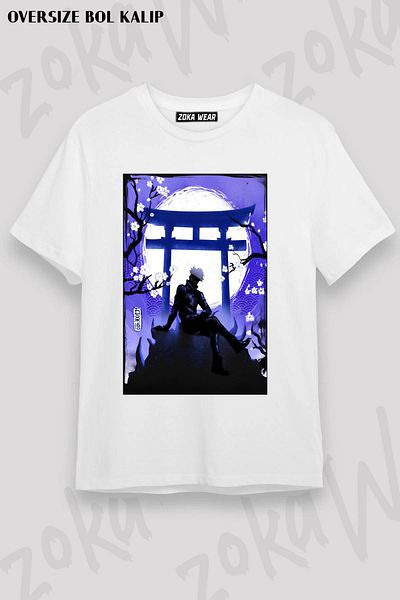 ZOKAWEAR Μπλουζάκι με στάμπα Unisex Oversize Mold Gojo Temple Design