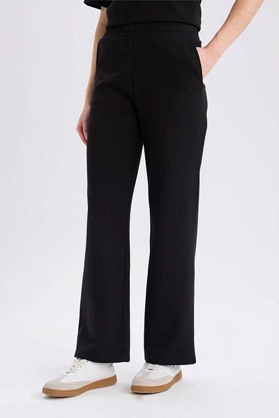 DeFacto Women's Black Wide Leg Sweatpants - D3759Ax/Bk81