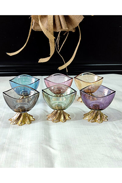 SEÇKİNEV Vira Daisy 6 (ستة) وعاء زجاجي ملون