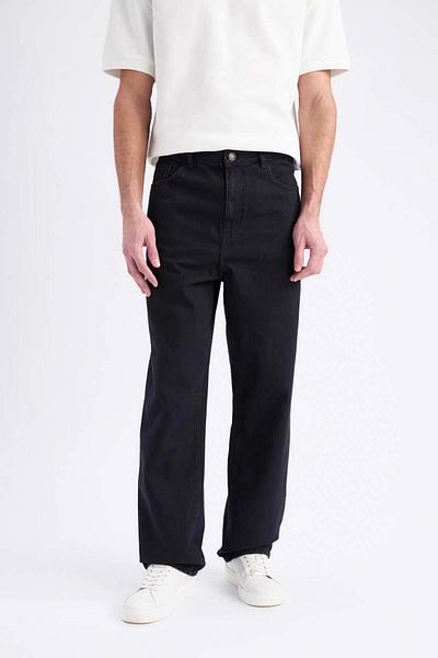 DeFacto Baggy Fit Wide Fit Normale Taille Weites Bein Jeanshose E5388ax25sp