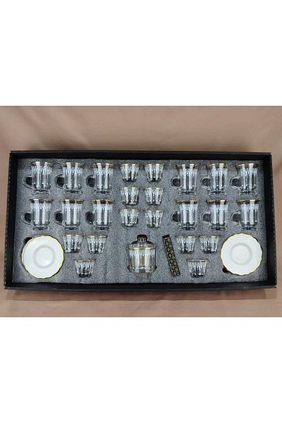 AR HOME 50 Pcs Porcelain Tea and Cawa Set