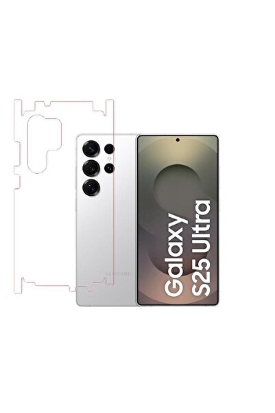 Ecr Mobile Samsung Galaxy S25 Ultra Ile Uyumlu Parlak Tpu Arka Kaplama 360(KI...