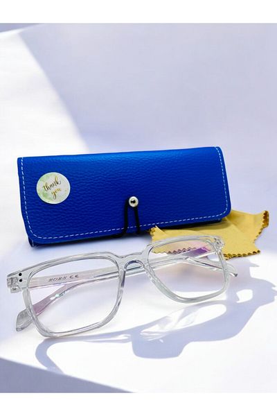 MİSE Transparent Glass Square Glasses Unisex New Season