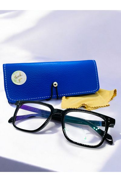 MİSE Transparent Glass Square Glasses Unisex New Season