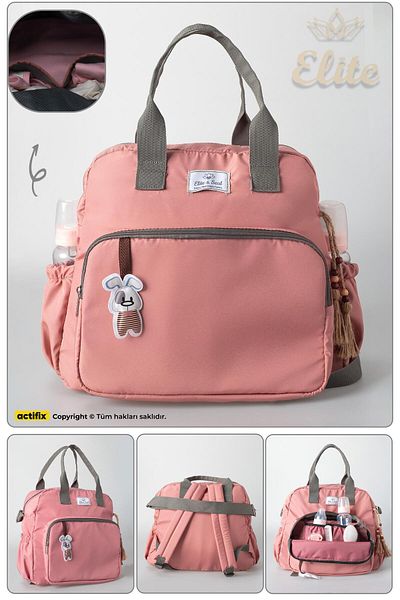 Elite Seal Luna Pink Mother Baby Care Backpack