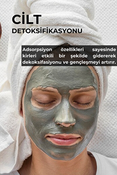 homenter Yüz & Vücut Bentonit Kil Maskesi | Beyaz Toz Kil 500 gr | %100 Doğal | Cilt Gözenek Temizliği