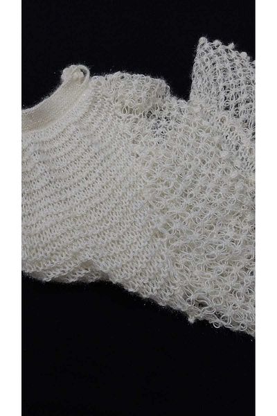 Papatyam Silvery Knit Shawl - Bridal Shawl, Knit Shawl, Handcrafted Shawl, Crocheted