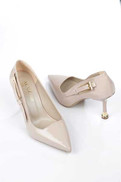 ACMZ SHOES Gold Buckle Stiletto Heels