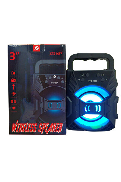 BUKREM STORE KT-1057 Bluetooth Hoparlör RGB Işıklı Mini Usb/bt/sd Taşınabilir...