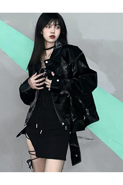 ARDSU Dream 824 Tasarım Siyah Suni Deri Ceket ,Bahar İçin, Unisex