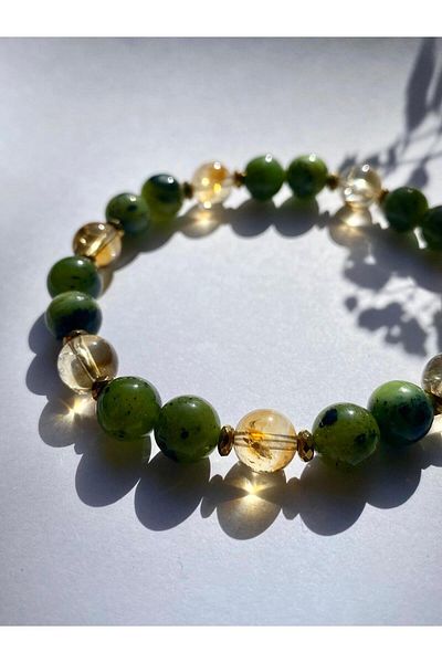 Sol Pige Calmness and Abundance Bracelet (Jade & Citrine Stone)