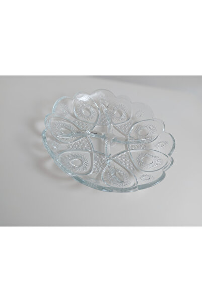 shop 4 Compartment Glass Presentation Plate, Presentation Plate