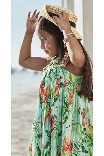 MAYORAL Дівчача сукня з квітковим візерунком і плісировкою