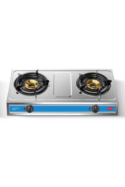 Generic Impex 2-Burner Stainless Steel Gas Stove- Aesthetically Designed, High Impact Stainless Steel Body,
