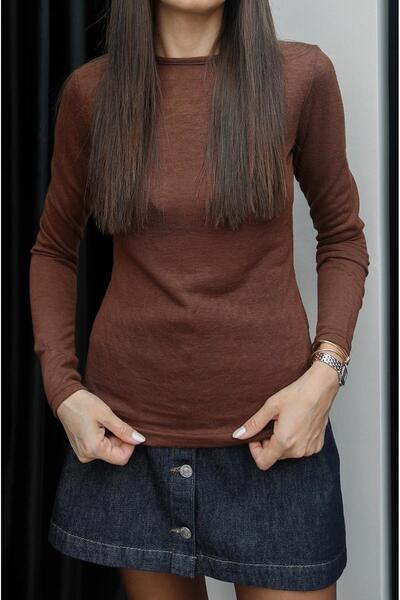 Havoş Καφέ μπλούζα Vince Crew Neck