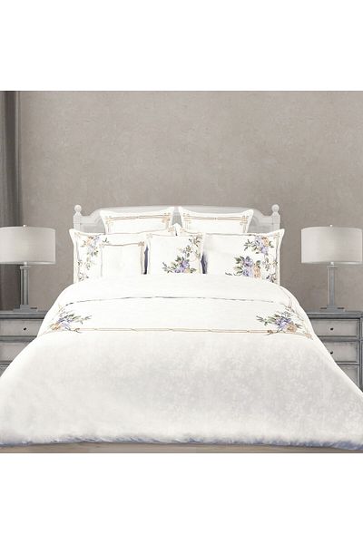 Orange Bed & Bath طقم سرير مزدوج من أوينوس 11 قطعة | أبيض 279 × 244 سم