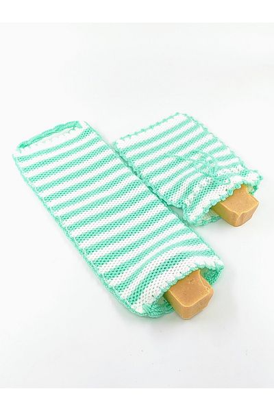 PENYLO Green Knitted Bath Loofah - Pack of 2
