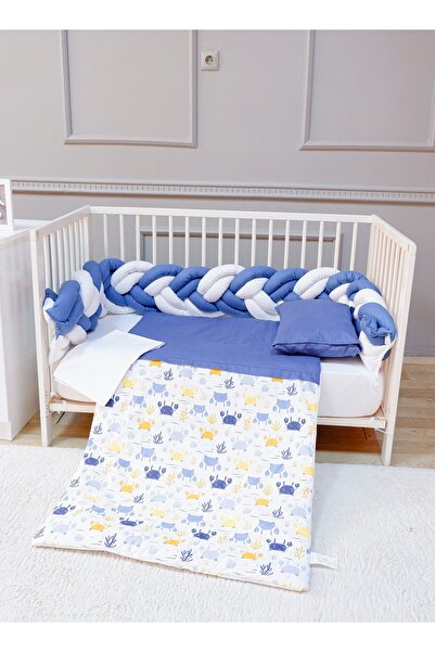 Fun Moment سرير أطفال مضفر مع لحاف ووسادة وملاءة