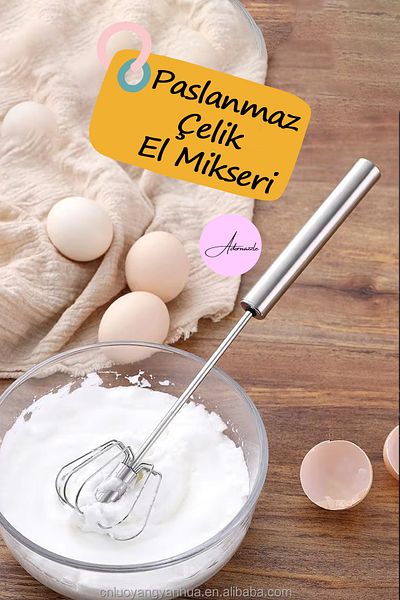 adornazzle Semi-Automatic Egg Beater Stainless Steel Mixer Bass Czech Steel Beater