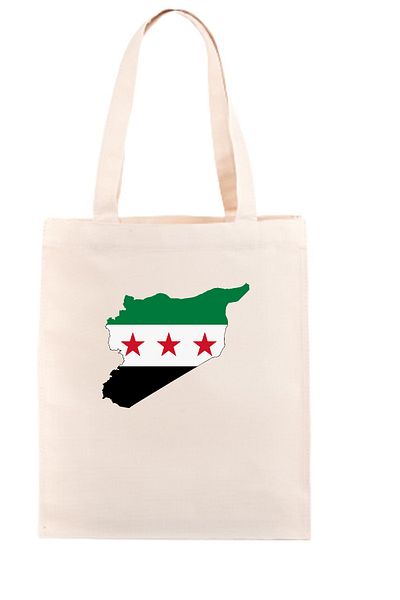 Tshirthane Syria New Flag Raw Cloth Bag