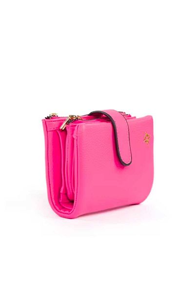 LEXA Double Zipper Soft Fuchsia Women's Wallet