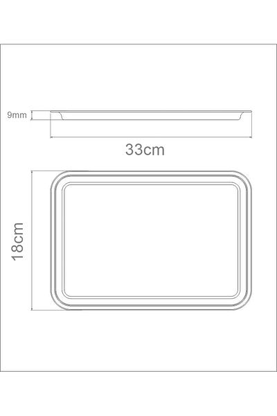 Transformacion 430 Stainless Steel Tea Coffee Presentation Tray - 33X18 cm 721358