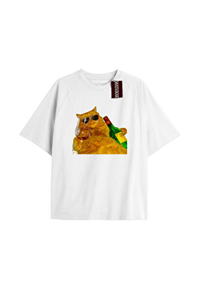 Adrift Unisex Energetički Štampano Oversize kroj T-shirt