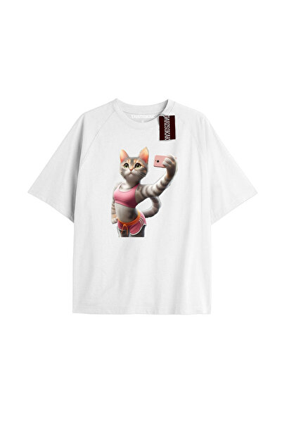 Adrift تي شيرت كبير الحجم للجنسين - طباعة تعلم