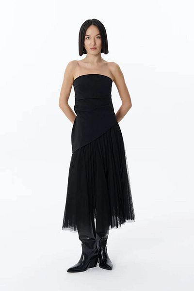 Quzu Women's Black Skirt - Etk00006