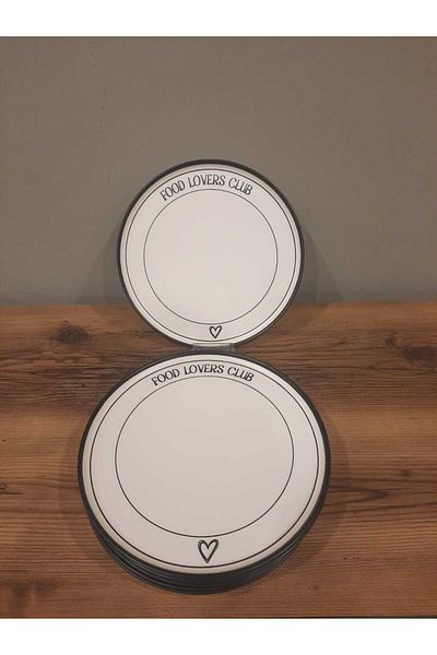 Keramika Keramica 28 cm Service Plate 6 Pieces Shiny Love/Heart/Lovers' Day