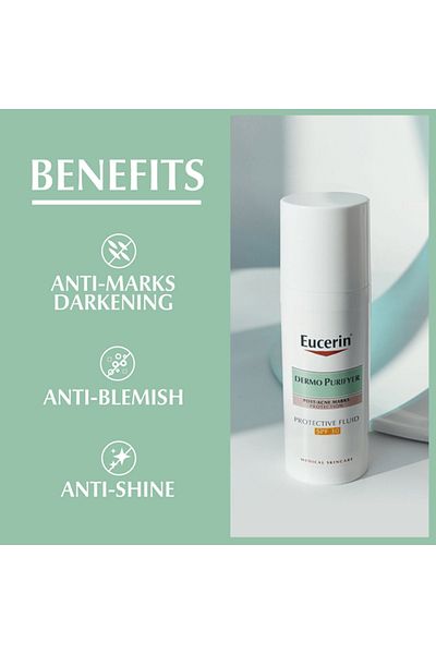 Eucerin سائل مرطب مضاد للتصبغ مع واقي شمس +30 من يوسرين - 50مل