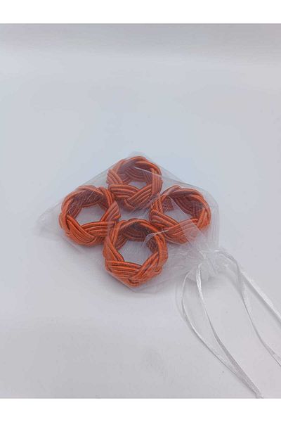KATMERTEKS Wicker Model 12 Pieces Orange Napkin Ring Ring