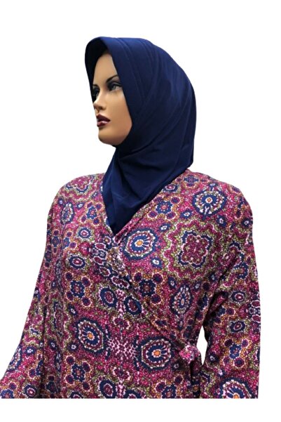 eflin Ροζ-Μπλε Φόρεμα Προσευχής - Ρούχα Χιτζάμπ, Συρόμενος Κορδόνι